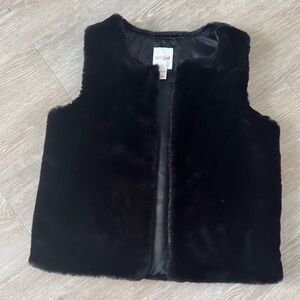 Cat & Jack Kids Black Faux Fur Vest